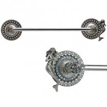 Carpe Diem Hardware 4519-0 - Monticello Large Round Escutcheon w/ Swarovski Crystals