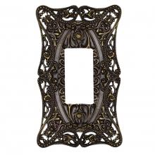 Carpe Diem Hardware 5003-3 - Carpe Diem 5003-3 Acanthus Antique Brass single rocker/GFI switchplate