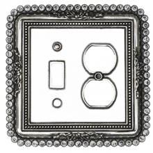 Carpe Diem Hardware 5108-3 - Cache Single Toggle And Single Duplex Outlet w/ Swarovski Crystals