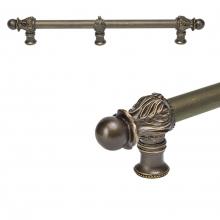 Carpe Diem Hardware 5557-3 - Acanthus 12'' O.C.  w/ 5/8'' Smooth Center Long Pull Romanesque Style