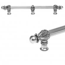 Carpe Diem Hardware 5558R-9 - Acanthus 18'' O.C.  w/ 5/8'' Reeded Center Long Pull Romanesque Style