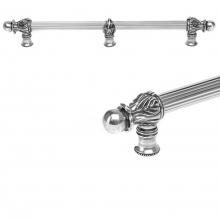 Carpe Diem Hardware 5559R-9 - Acanthus 22'' O.C.  w/ 5/8'' Reeded Center Long Pull Romanesque Style