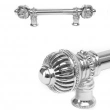 Carpe Diem Hardware 5570-2 - Cricket Cage 6'' O.C. Approx w/ 5/8'' Smooth Center Long Pull Large Finial