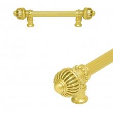 Carpe Diem Hardware 5570R-2 - Cricket Cage 6'' O.C. Approx w/ 5/8'' Reeded Center Long Pull Large Finial