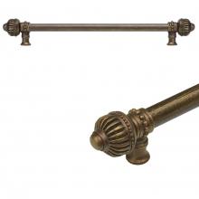 Carpe Diem Hardware 5572-3 - Cricket Cage 12'' O.C. Approx w/ 5/8'' Smooth Center Long Pull Large Finial