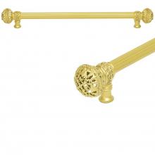 Carpe Diem Hardware 5604R-27 - Juliane Grace 22'' O.C. Approx w/ 5/8'' Reeded Center Long Pull Large Finial