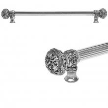 Carpe Diem Hardware 5604R-9 - Juliane Grace 22'' O.C. Approx w/ 5/8'' Reeded Center Long Pull Large Finial