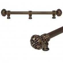 Carpe Diem Hardware 5608R-9 - Juliane Grace 18'' O.C. Approx w/ 5/8'' Reeded Center Long Pull Large Finial w