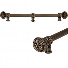 Carpe Diem Hardware 5609R-12 - Juliane Grace 22'' O.C. Approx w/ 5/8'' Reeded Center Long Pull Large Finial w