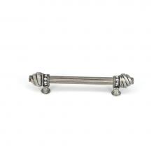 Carpe Diem Hardware 5670-2 - Cache 6'' O.C. Approx w/ 5/8'' Smooth Center Long Pull w/ 16 Rivoli Swarovski