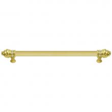 Carpe Diem Hardware 5674R-9 - Cache 22'' O.C. Approx w/ 5/8'' Reeded Center Long Pull w/ 16 Rivoli Swarovski