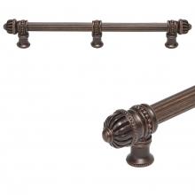 Carpe Diem Hardware 5687R-12 - Cricket Cage 12'' O.C. Approx w/ 5/8'' Reeded Center Long Pull Small Finial w/