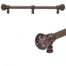 Carpe Diem Hardware 5697R-3 - Juliane Grace 12'' O.C.Approx w/ 5/8'' Reeded Center Long Pull Large Finial w/