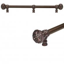 Carpe Diem Hardware 5698-0 - Juliane Grace 18'' O.C. Approx w/ 5/8'' Smooth Center Long Pull Large Finial w