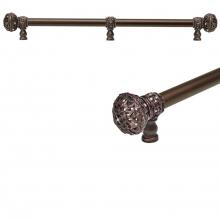 Carpe Diem Hardware 5699-2 - Juliane Grace 22'' O.C. Approx w/ 5/8'' Smooth Center Long Pull Large Finial w