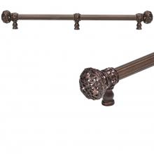 Carpe Diem Hardware 5699R-3 - Juliane Grace 22'' O.C. Approx w/ 5/8'' Reeded Center Long Pull Large Finial w