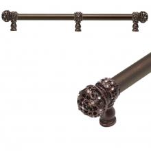 Carpe Diem Hardware 5707-2 - Juliane Grace 12'' O.C. Approx w/ 5/8'' Smooth Center Long Pull Small Finial w