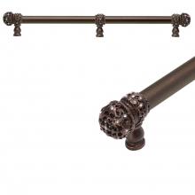 Carpe Diem Hardware 5708-27 - Juliane Grace 18'' O.C Approx w/ 5/8'' Smooth Center Long Pull Small Finial w/