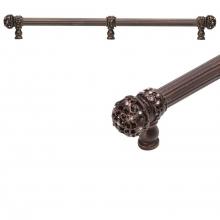 Carpe Diem Hardware 5709R-2 - Juliane Grace 22'' O.C. Approx w/ 5/8'' Reeded Center Long Pull Small Finial w