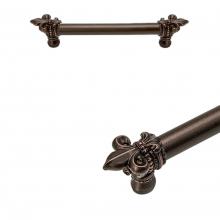 Carpe Diem Hardware 5710-9 - Charlemagne 6'' O.C. Approx w/ 5/8'' Smooth Center Long Pull w/ Large Fleur De