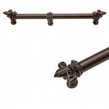 Carpe Diem Hardware 5717-3 - Charlemagne 12'' O.C. Approx w/ 5/8'' Smooth Center Long Pull w/ Large Fleur D