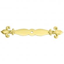 Carpe Diem Hardware 583-11 - Charlemagne Large Escutcheon w/ Large Fleur De Lys On Ends