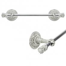 Carpe Diem Hardware 6615-22 - Queen Penelope 16'' O.C. Approx Towel Bar w/ Swarovski Crystals & Semi-Precious Ston