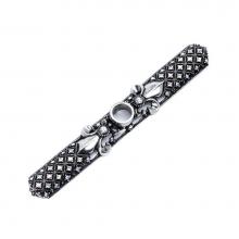 Carpe Diem Hardware 7623-2 - Versailles Large Rectangular Escutcheon Fleur De Lys w/ Swarovski Crystals