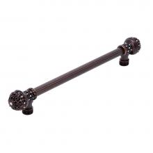 Carpe Diem Hardware 7649-12 - Versailles Fleur De Lys 18'' O.C. Approx Long Pull Large Finial w/ Swarovski Crystals w/
