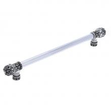 Carpe Diem Hardware 7655-12 - Versailles Fleur De Lys 12'' O.C. Approx Long Pull Small Finial w/ Swarovski Crystals w/