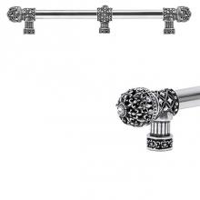 Carpe Diem Hardware 7674R-3 - Versailles Fleur De Lys 22'' O.C. Approx Long Pull Small Finial w/ Swarovski Crystals w/