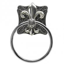 Carpe Diem Hardware 7733R-22 - Versailles Full Swing Towel Reeded Ring w/Swarovski Crystals