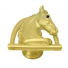 Carpe Diem Hardware 8003-2 - Horse In Stirrup w/ Strap Knob Right
