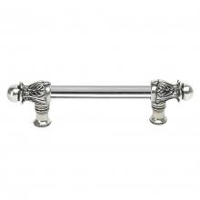 Carpe Diem Hardware 821S-9 - Acanthus 6'' O.C.  w/ 1/2'' Round Smooth Bar Long Pull Romanesque Sty
