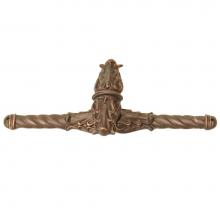 Carpe Diem Hardware 836838-22 - Acanthus Oil Rub Bronze Leave Large Knob With Rope Large Back Plate Romanesque Style