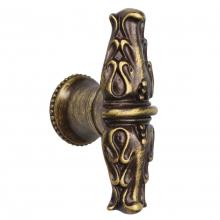 Carpe Diem Hardware 836B-3 - Acanthus Leaves Large Knob w/ Flared Foot Romanesque Style