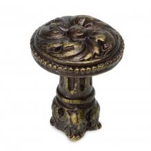 Carpe Diem Hardware 852-3 - Acanthus & Beaded Knob w/ Column Base Rosette Style