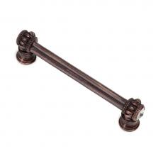 Carpe Diem Hardware 862B-12 - Cache Double 4'' O.C. Pull w/ Flared Foot w/ 2 Rivoli Swarovski Crystals