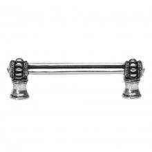 Carpe Diem Hardware 862B-9 - Cache Double 4'' O.C. Pull w/ Flared Foot w/ 2 Rivoli Swarovski Crystals