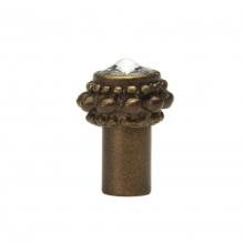 Carpe Diem Hardware 865-3 - Cache Small Round Knob w/ A Rivoli Swarovski Crystal