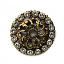 Carpe Diem Hardware 884-3 - Cache Small Round Escutcheon w/ 16 Swarovski Crystals