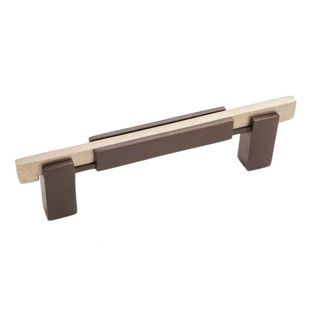 Contemporary Square Base Handle, Espresso Platinum