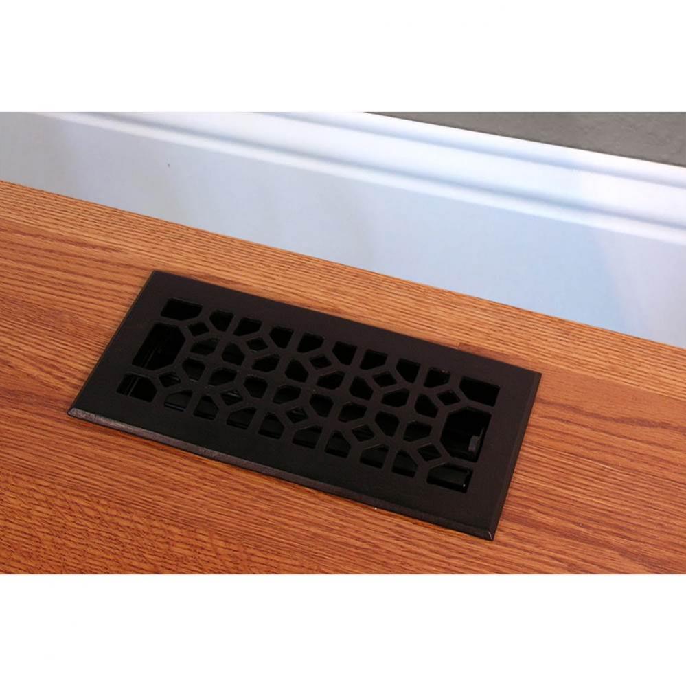 Cast Iron Vent - Any Style - Black - 4'' x 10'', Black