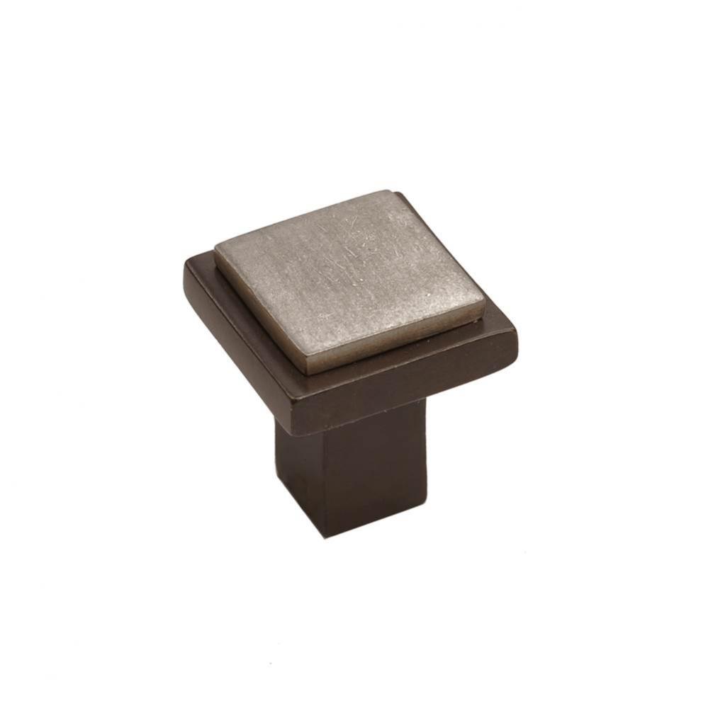 Contemporary Square Flat Knob, Espresso Platinum