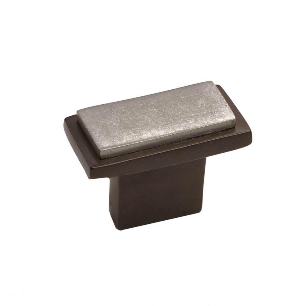Contemporary Rectangluar Knob, Espresso Platinum