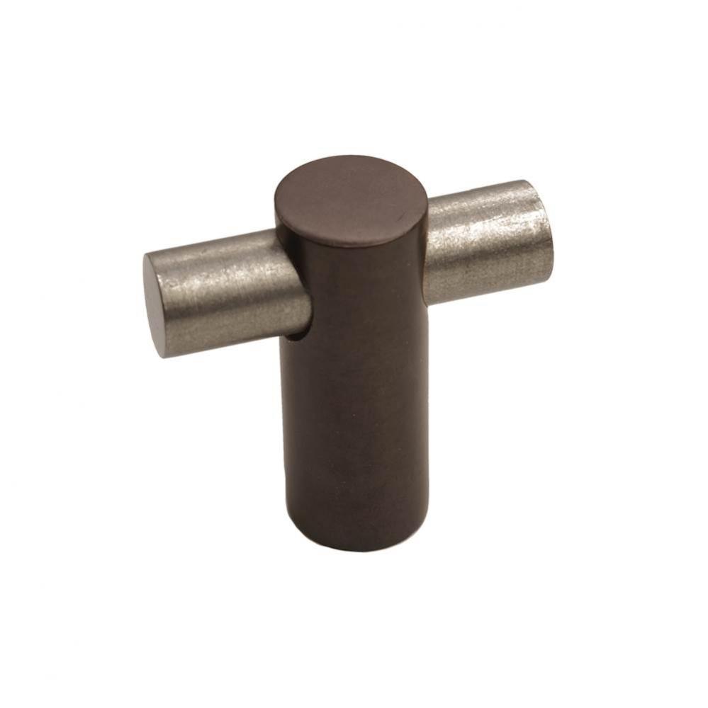 Contemporary Round T-Knob, Espresso Platinum
