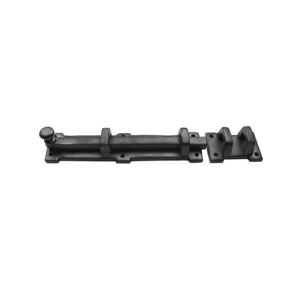 Slide Bolt - 6'' Long Throw - 2'', Black