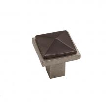 Coastal Bronze 01-502-PE - Contemporary Square Pyramid Knob, Platinum Espresso