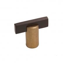 Coastal Bronze 01-801-CE - Contemporary T-Knob Round Base, Champagne Espresso
