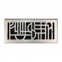 Coastal Bronze 08-410-C-15 - Cast Brass Vent - Any Style/Finish - 4'' x 10'', Brushed Nickel